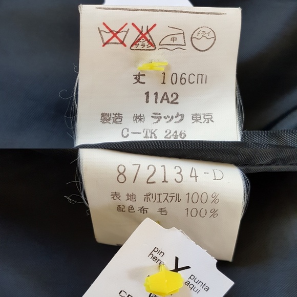 Black/White Houndstooth Pattern Overcoat Jacket - Picture 7 of 8